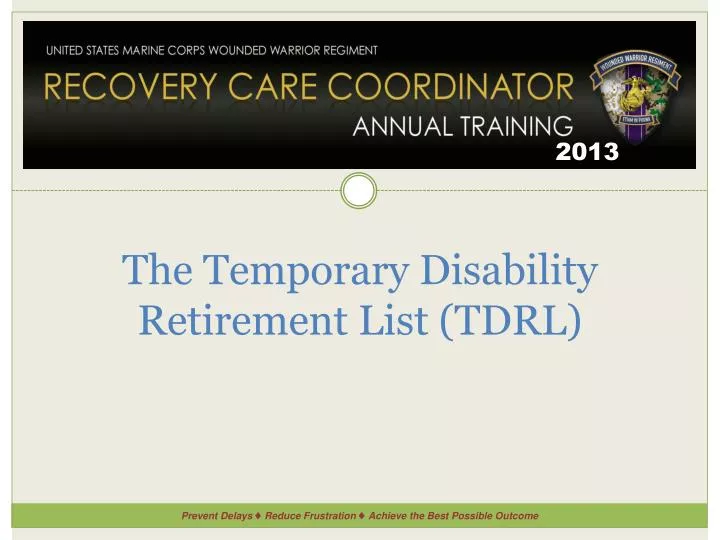 the temporary disability retirement list tdrl