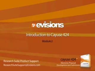 Introduction to Cayuse 424