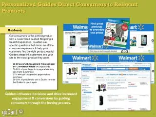 Personalized Guides Direct Consumers to R elevant Products
