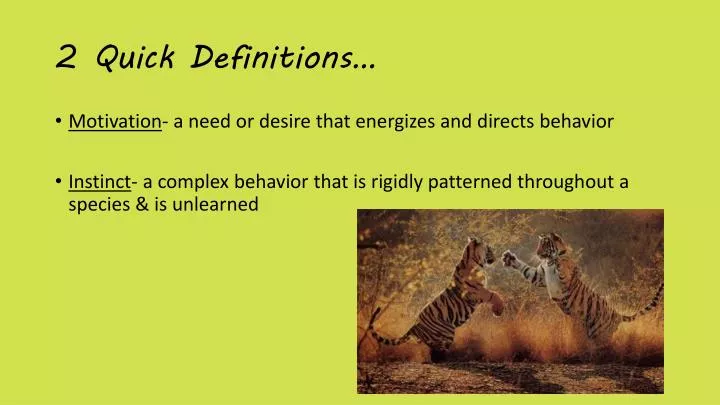 2 quick definitions