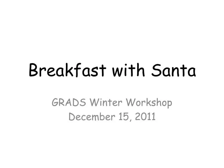 breakfast with santa