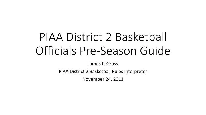 piaa district 2 basketball officials pre season guide