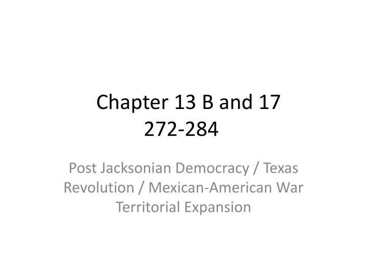 chapter 13 b and 17 272 284