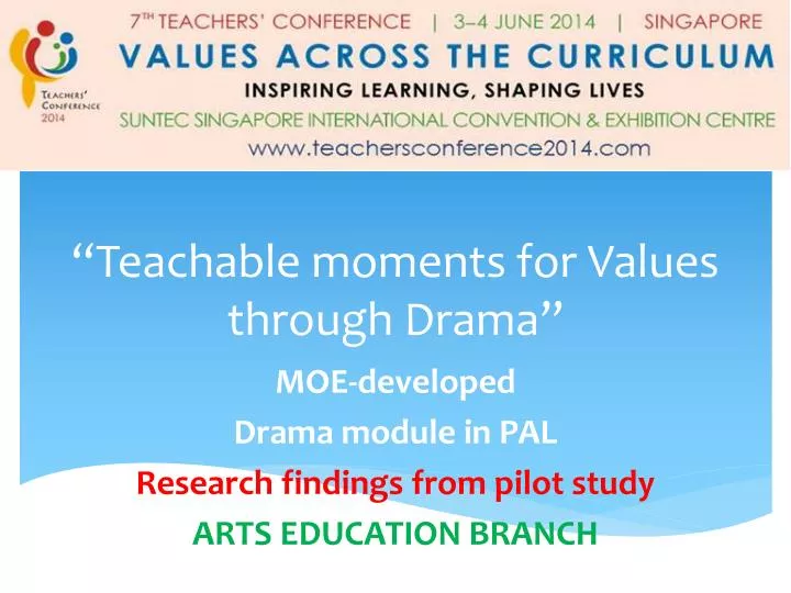 teachable moments for values through drama