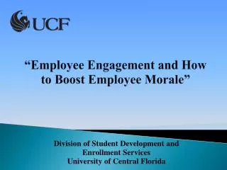 “Employee Engagement and How to Boost Employee Morale ”