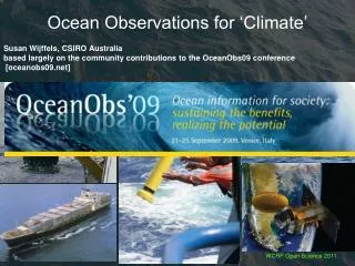 Ocean Observations for ‘Climate’