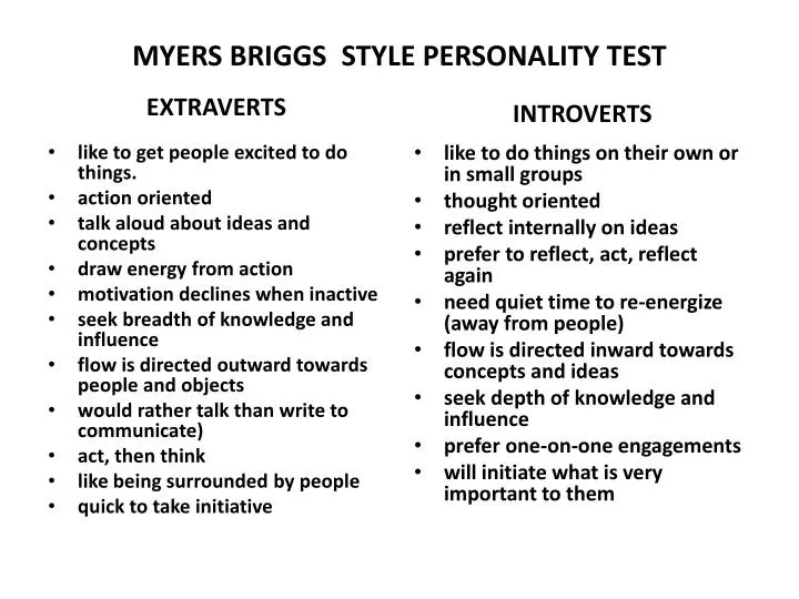 myers briggs style personality test