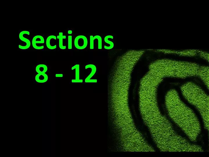 sections 8 12