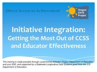 Initiative Integration: Getting the Most Out of CCSS and Educator Effectiveness