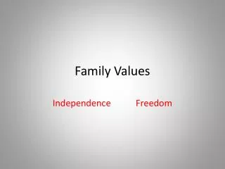 Family Values