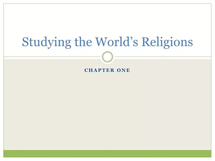 studying the world s religions