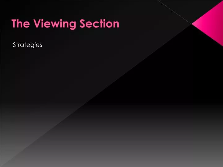 the viewing section