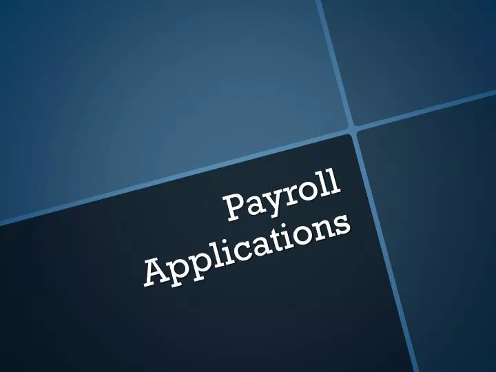 payroll applications