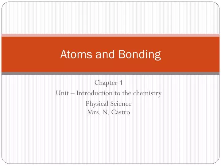 atoms and bonding