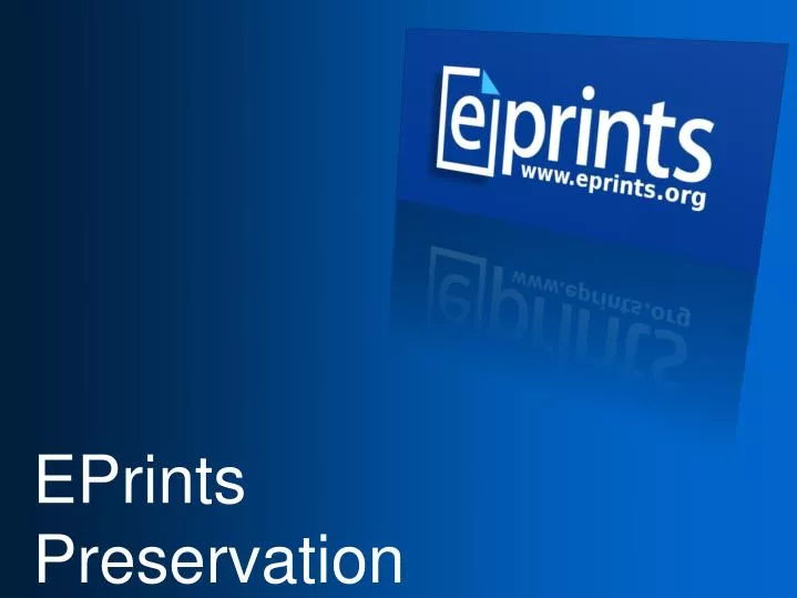 eprints preservation