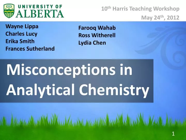 misconceptions in analytical chemistry