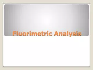 Fluorimetric Analysis