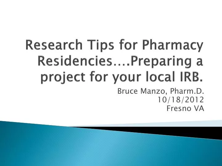 research tips for pharmacy residencies preparing a project for your local irb