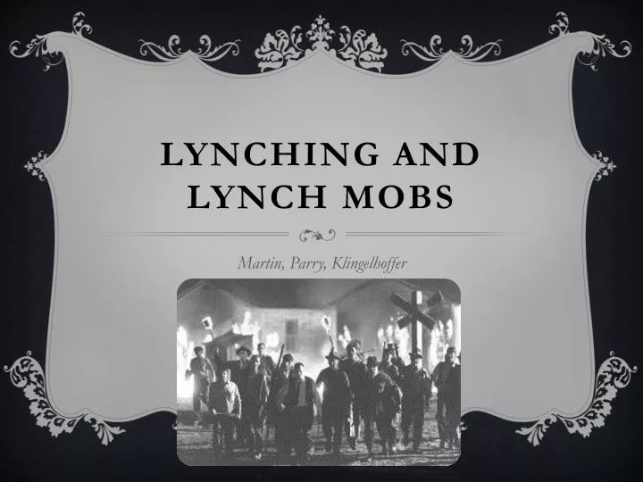 lynching and lynch mobs