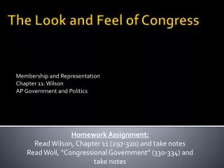 The Look and Feel of Congress