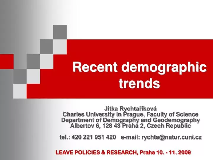 recent demographic trends