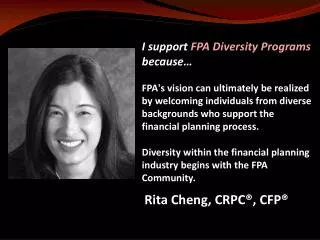 I support FPA Diversity Programs because…