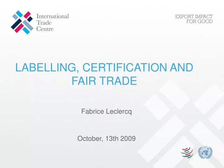 labelling certification and fair trade