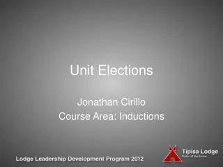 unit elections