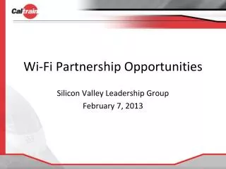 Wi-Fi Partnership Opportunities