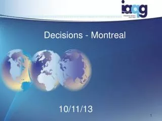 Decisions - Montreal