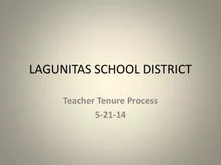 LAGUNITAS SCHOOL DISTRICT