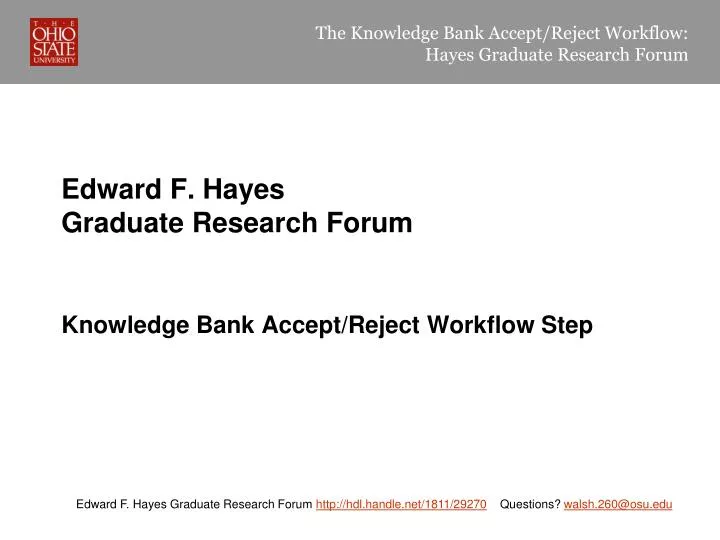 edward f hayes graduate research forum