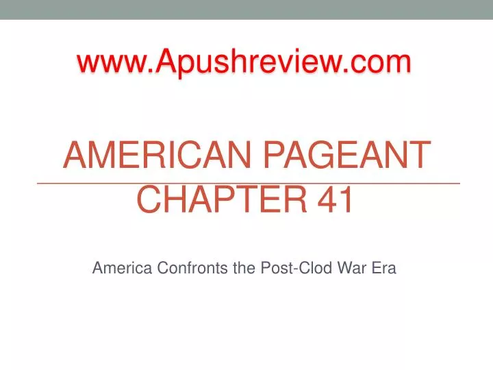 american pageant chapter 41