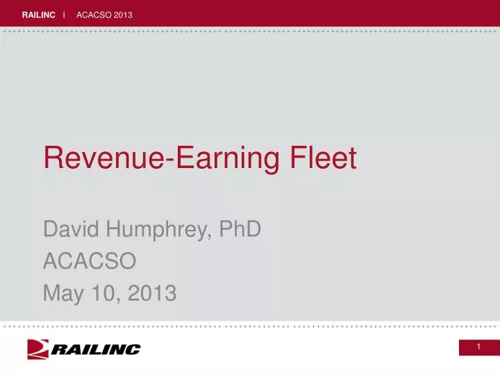 revenue earning fleet