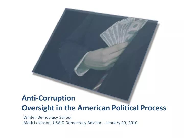 anti corruption oversight in the american political process