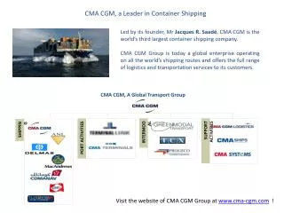 CMA CGM, a Leader in Container Shipping