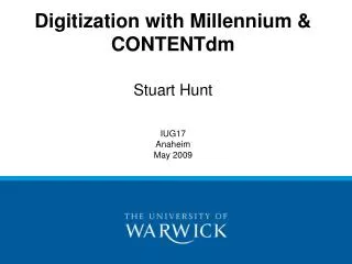 Digitization with Millennium &amp; CONTENTdm