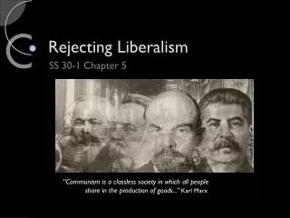 Rejecting Liberalism