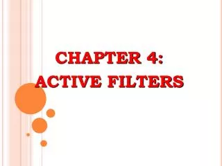 CHAPTER 4: ACTIVE FILTERS
