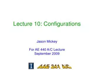 Lecture 10: Configurations
