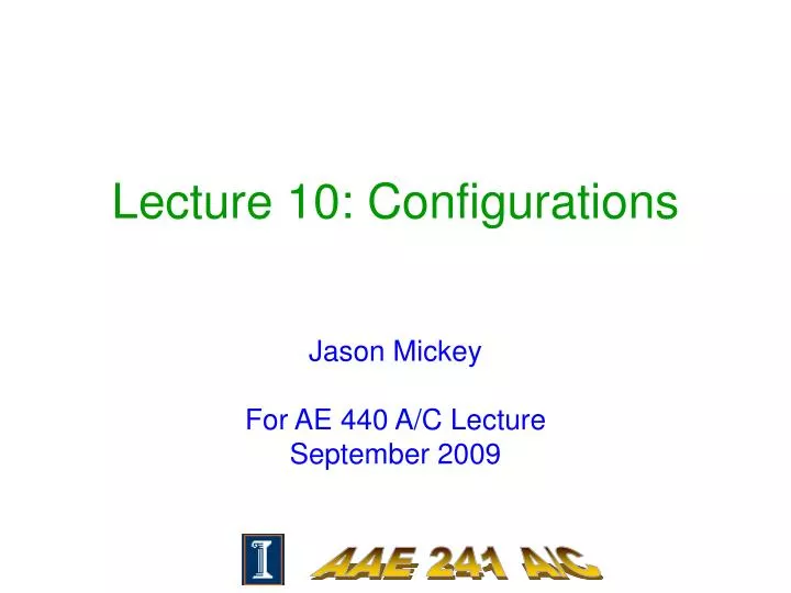 lecture 10 configurations