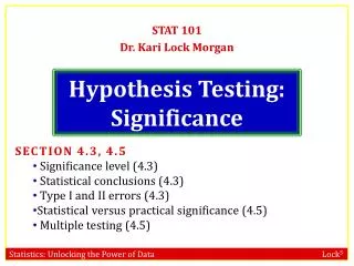 Hypothesis Testing: Significance