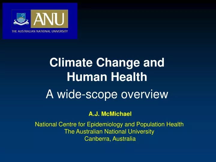 climate change and human health a wide scope overview