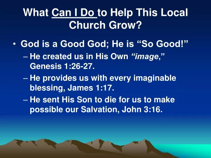 what can i do to help this local church grow