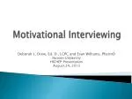 Motivational Interviewing - slide 1