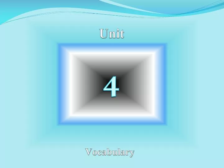 unit vocabulary