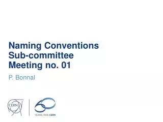 Naming Conventions Sub - committee Meeting no. 01