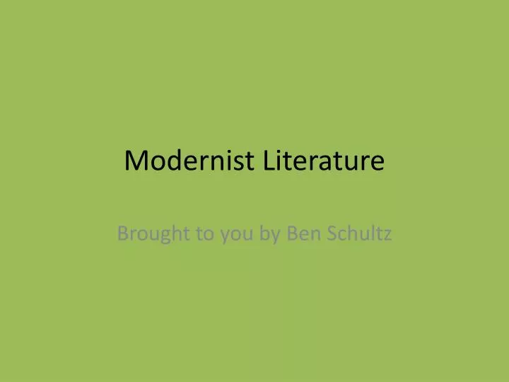 modernist literature