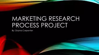 Marketing Research Process Project