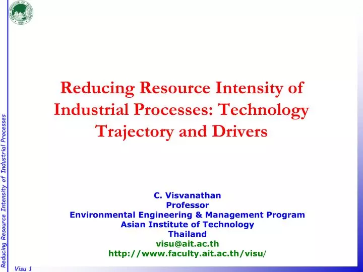 reducing resource intensity of industrial processes technology trajectory and drivers
